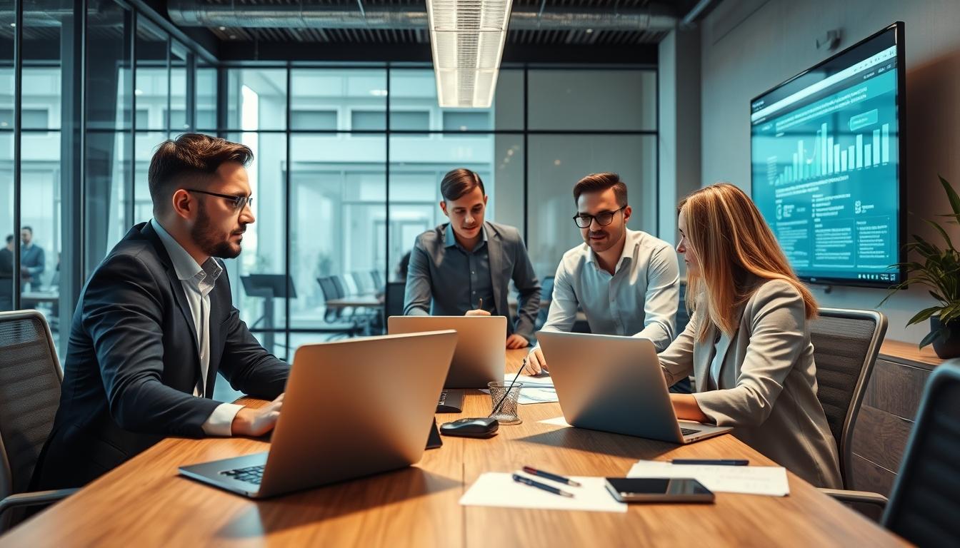 Team at an AI software company and business technology strategy